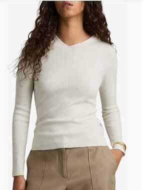 Reiss Chloe Rib Hoodie